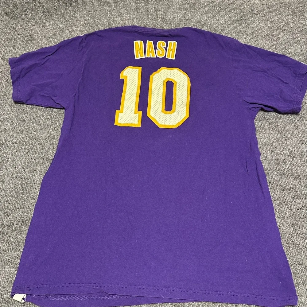 Adidas Los Angeles Lakers Steve Nash 10 The Go-To Tee Purple Mens Large